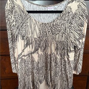 Patterned Cream Women's Top